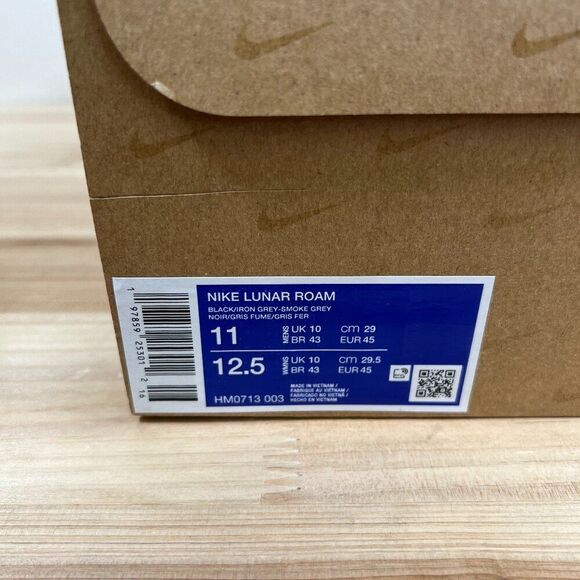 Nike Lunar Roam running shoes Mens 11 Black Smoke Grey Laser Orange NEW in Box - Picture 11 of 12